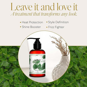 WEN by Chaz Dean Styling Creme - Styling Cream Hair Straightener Cream for Frizzy Hair Anti Frizz Hair Product for Styling Wavy Curly Straight Hair for Men &amp Women - Tea Tree 6 Fl Oz (Pack o