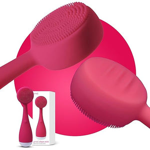 PMD Clean Mini - Smart Facial Cleansing Device with Silicone Brush &amp Anti-Aging Massager - Waterproof - SonicGlow Vibration Technology - Clear Pores and Blackheads - Lift Firm and Tone Skin