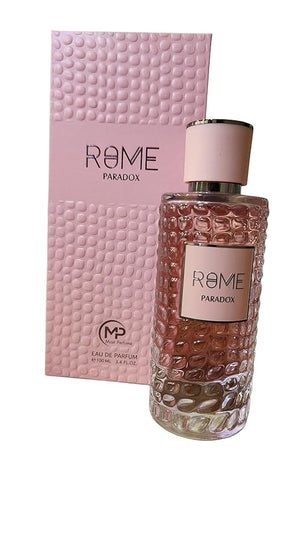 Rome Paradox Eau de Parfum Pink Glass Bottle Textured Design 3.4 Fl Oz Luxury Fragrance for women