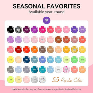 phoenixy 71 Pcs Gel Nail Polish Kit with U V Light, 60 pcs Gel Nail Kit with 5 Pcs Base Top Coat Manicure Starter Nail Polish Set Christmas Gifts for Women ST9019