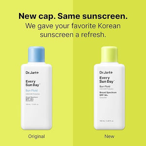 Dr.Jart+ Every Sun Day Sun Fluid Korean Sunscreen SPF 50+ for Face | Korean Skin Care, 3.38 Fl Oz