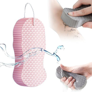 Magic Exfoliating Body Scrubber, 2026 New 3D Super Soft Exfoliating Bath Sponge, Skin Friendly and Reusable for Adults Women and Men for Body Removes Dead Skin (Pink)