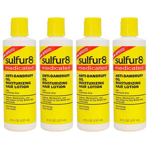 Sulfur 8 Medicated Anti-Dandruff Oil Moisturizing Hair Lotion 8 oz (Pack of 4) ? Scalp &amp Hair Conditioner