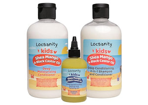 Locsanity Kids Shea Mango &amp Black Castor Oil Loccare/Haircare Bundle (Loccare Bundle)