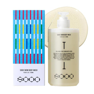 SOOO Swim Body Wash, Chlorine Removal After Swim Body Wash for Swimmers, Removes Salt &amp; Residue, Hydrating Soothing dry itchy Skin, Centella Asiatica, Citrus Scent, Silicone-Free Paraben-Free 16.9