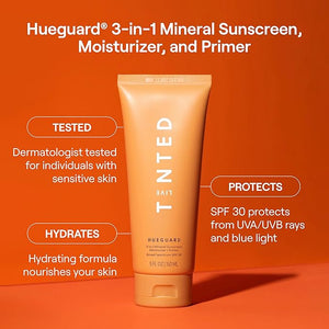 Live Tinted Hueguard¢ç Jumbo 3-in-1 Mineral Sunscreen Moisturizer &amp Primer for Face and Body - Hydrate and Protect the Skin Year Round - SPF 30 to Protect Against UVA/UVB Rays 5 Fl Oz