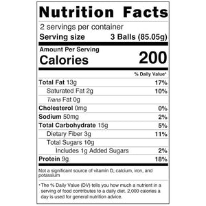 Wholly Balls Protein Bites ? Healthy Plant-Based Snack | High Protein Low Sugar Gluten-Free Energy Balls (Pack of 3 Breakfast Ball)