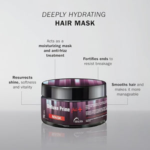 TRUSS Deluxe Prime + Mask - Deep Conditioning Hair Mask for Damaged Hair - Targeted Care for Dry Brittle &amp Discoloured Strands - Frizz Control &amp Breakage Defense (6.35 Oz)