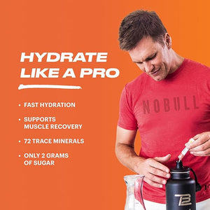 TB12 Electrolyte Powder Peach Mango ? Mineral-Rich Electrolyte Powder for Fast Hydration by Tom Brady - Natural Low Sugar Vegan Gluten-Free Easy to Mix - 30 Servings (1 Jar)