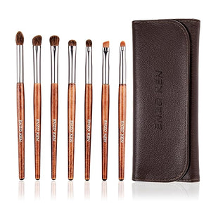 Natural Pony Hair Eye Shadow Brush Set Small Eyeshadow Brushes Set Eye Makeup Brushes Set Professional Small Nose Contour Brush Angled Eyeshadow Brush Eyeshadow Blending Brushes