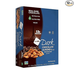 Nugo Dark Chocolate Almond With Sea Salt Bar 12 Count 1.76 Oz