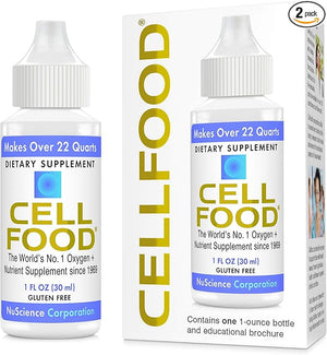 Cellfood Oxygen Boost - 1 fl oz 2 Pack - Liquid Oxygen Supplement - Gluten Free Cert. Kosher