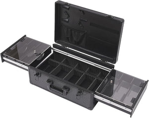 Barber Case Organizer Beauty Professional Barber Case Barber Briefcase Tool Box with Lock Salon Hair Styling Tools Organizer for Hair Stylist Groomer