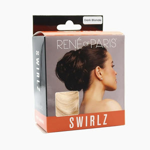 Rene of Paris Swirlz Messy Bun Hair Pieces Synthetic Extensions Ready to Wear Dark Blonde