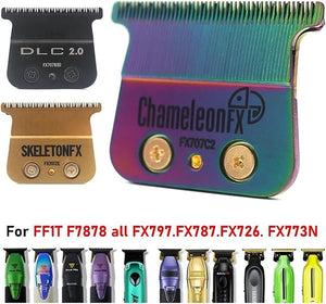 Replacement DLC BladeCompatible For BABFX707 Professional Barber Hair Clipper Trimmer Carbon Steel Cutter Head Accessories(Golden Blade)