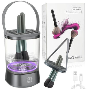 Electric Makeup Brush Cleaner Auto-Rotating Brush Cleaner for Deep Cleaning One-Click Operation Automatic Spinning Cosmetic Brush Cleaner Suitable for All of Makeup Brushes