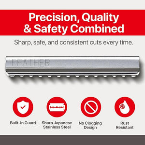 Feather Styling Razor Standard Blades - Professional Hair Cutting Blades for Styling, Shaping, Feathering &amp; Thinning - Stainless Steel Single Edge Guarded Blade - Made in Japan - Refill Pack - 30