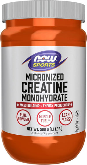 NOW Foods Sports Nutrition Micronized Creatine Powder 500 g Mass Building*/Energy Production* 1.1-Pound