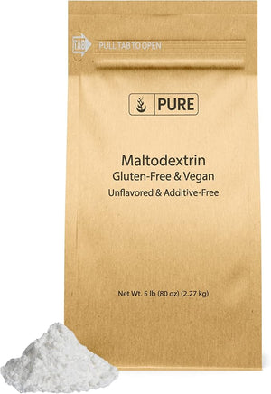 PURE ORIGINAL INGREDIENTS Maltodextrin Powder (5 lb) Binder &amp; Thickener, Unflavored, No Additives