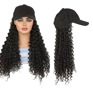 Hat Wig Baseball Cap Wig Extensions Adjustable Wig Hat Attached African Kinky Curly Hairpiece Braiding wig