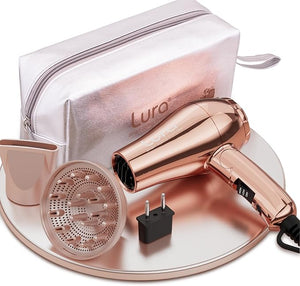 LURA Smart Dual Voltage Travel Hair Dryer with EU PlugLightweight Portable Blow Dryer with BagCompact Small HairDryers with Diffuser for WomenFoldable Mini BlowDryers for Kids