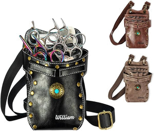 Personalized Hairdressing Scissor Waist Pouch with Name Hairdresser Gift Custom Name Scissor Pouch Barber Gift Scissors Belt Bag Hairstylist Tool Bag Hair Stylist Scissors Holder Hairdresser Hip Bag