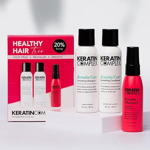 Keratin Complex - Healthy Hair Trio - Keratin Care Shampoo &amp Conditioner 3.4 fl oz &amp Keratin Obsessed Multi-Benefit Treatment Spray 1.7 fl oz