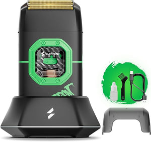 SUPRENT Professional Foil Shaver, 13000RPM Vector Motor Electric Razor for Head, Beard, &amp; Neck, Portable Close Face Shaver with Type-C Rechargeable