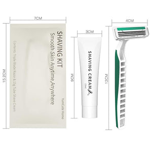 3 Blades Disposable Razors with Cream 50PCS Set for Men &amp Women Individually Wrapped Portable Toiletries Amenities for Hotel Airbnb Homeless Shelter Charity Camping and Travel On The Go
