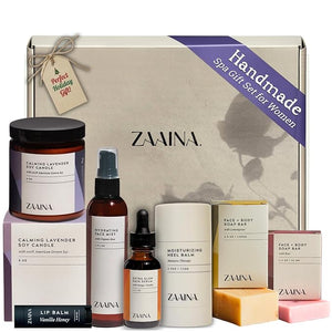 ZAAINA Spa Gift Set for Her - Relaxation Spa Kit for Women Holiday Spa Gift Basket Pampering At Home Bath and Body Self Care Spa Package Christmas Gifts for Mom Wife Spa Birthday Gifts for Women