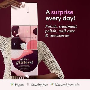 Manucurist Green &amp; Active Advent Calendar 2025-24 Full Size Products : Green Nail Polish Colors, Active Glow, Nail Care &amp; Accessories - Christmas Gifts for Women - Advent Calendar for Adults