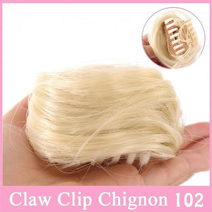 messy bun hair piece Space Buns Hair Pieces Mini Claw Clip in Hair Bun Messy Cat Ears Hair Bun Extension Synthetic Donut Wig Accessory Updo Hairpieces for Women Girls bun hair pieces for women ( Colo