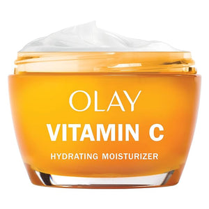 Olay Vitamin C Face Moisturizer Brightening Cream for Women Instant Hydration Evens Tone Dark Spot &amp Hyperpigmentation Reduction Glowing Skin Care - Niaciniamide Lactic Acid 1.7 Oz
