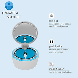 skn by conair Cool Beanz Reusable Under Eye Patches Rechargeable Cooling Eye Mask to Reduce Dark Circles and Puffiness and Refresh Tired Eyes