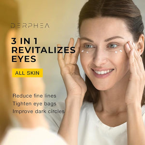 2-Pack Instant Eye Tightener Cream: Temporary Under Eye Depuffing Treatment for Bags, Puffiness, Fine Lines &amp; Dark Circles - Fast-Drying Gel, 15ml Each (30ml Total)