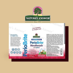 Nature's Answer PerioBrite Alcohol-Free Mouthwash Cinnamon 16-Fluid Ounce | Whitens Teeth | Freshens Breath | Removes Plaque | Minimizes Dry Mouth (Pack of 2)