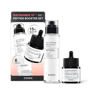 COSRX Niacinamide 15% Peptide Booster Set - Amazon Exclusive - Korean Skin Care Set Gift Sets Niacinamide Serum Face Serum Stocking Stuffers Gifts For Women