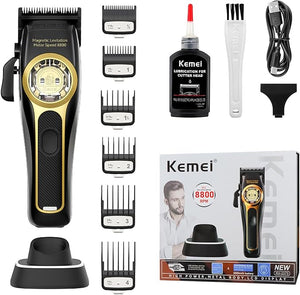 KEMEI Professional Hair Clippers for Men Clippers for Hair Cutting Barber Clippers Cordless Rechargeable Hair Clipper Haircut Clippers Hair Cutting Tools LED Display Gifts for Men