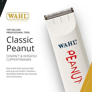 Wahl Professional Peanut Corded Trimmer - Compact Lightweight Powerful Rotary Motor Grooming Tool with 4 Trimming Guides and Accessories