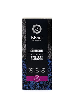 khadi BLUE BLACK Natural Hair Color - Let your hair shine in a mysteriously deep blue-black hue - 100% herbal &amp natural - 3.5 oz