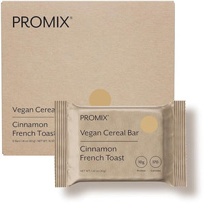 Promix Nutrition Vegan Protein Puff Bars | High Protein Low Calorie Marshmallow Crispy Treat | Kosher Soy Free - Cinnamon French Toast