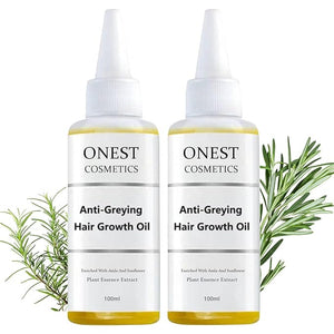Onest Cosmetics Anti-Greying Hair Growth Oil Onestcosmetics Anti Greying Hair Growth Oil Enriched with Amla and SunflowerOnest Cosmetics Rosemary Hair Oil Serum Anti Hair Loss Nourishing Serum