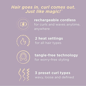 INFINITIPRO by CONAIR Curl Secret MINI Automatic Curling Iron - 1/2-inch Barrel - Cordless Hair Curler for All Hair Types and Short to Medium Hair Lengths