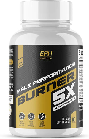 Male Performance Burner | GLP-1 Pathway Support + Fat Burner for Men | Helps Lose Weight, Maintain Muscle, Boost Energy | 3rd Party Tested Formula | 60 Unisex Weight Loss Pills All Adults