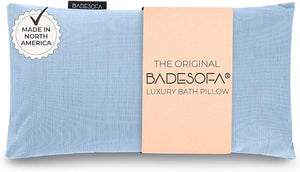 BADESOFA¢ç Luxury Bath Tub Pillow for Feet | Premium-Quality Materials | Comfortable &amp Quick-Drying | Washable Bath Cushion in Blue | Home Spa Accessories | Universal Fit for Any Bathtub