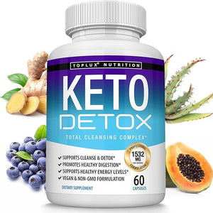 Toplux Keto Detox Pills Advanced Cleansing Extract ? 1532 Mg Natural Acai Colon Cleanser Formula Flush Toxins &amp Excess Waste for Men Women 60 Capsules Supplement