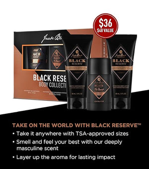 Jack Black Body Collection Set for Men - Mens Body Wash Pit Boss Men's Deodorant Body Lotion Grooming Kit