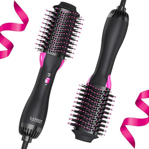 Hair Dryer Brush Blow Out Brush - Hot Air Styler and Volumizer for Smooth, Frizz-Free Results - 60mm Oval Barrel HairDryer for Salon Blowout &amp; Dry Quickly - One-Step Drying Volumizing Straightenin