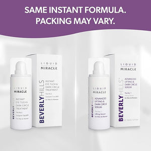 Beverly Hills Instant Facelift Anti Aging Eye Serum Treatment for Dark Circles Puffy Eyes Wrinkles Under Eye Bags Fine Lines and Crows Feet | 30mL (120 Days Supply)