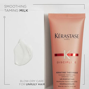 KERASTASE Discipline Keratine Thermique - Smoothing Leave In Treatment Reduces Frizz and Tames Flyaways Protects Against Heat Damage Adds Shine and Smooths Imperfections